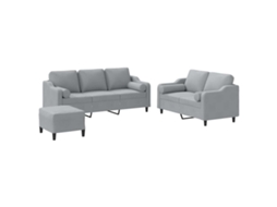 Sofa Set, Sofa Sets Vidaxl Cinzeto Tecido (n/a)