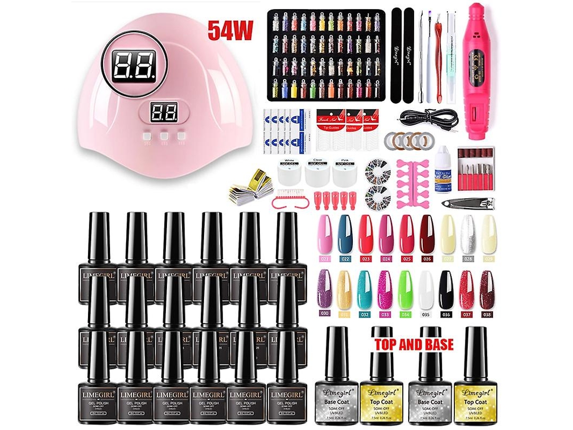 Kit De Manicure Com Lâmpada, Secador E Broca De Unha, Gel Para Unhas, Conjunto De Esmalte Em Gel. Ly Ebike