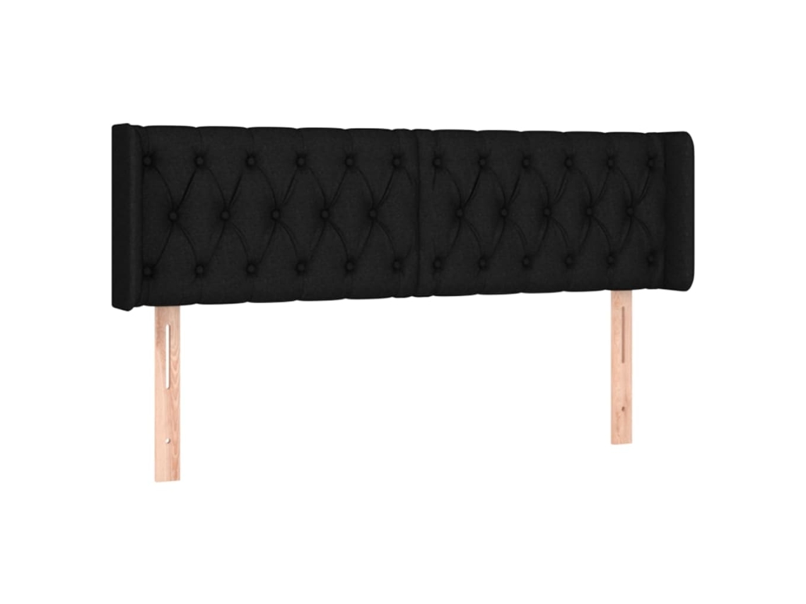 Headboard, Headboards Vidaxl Preto Tecido (147 X 16 X 78/88 Cm)