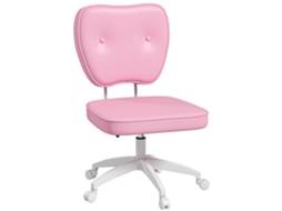Cadeira Estofada em PU ZENCORE SERVICES com altura ajustável, sem braços (46x59x82 cm) rosa