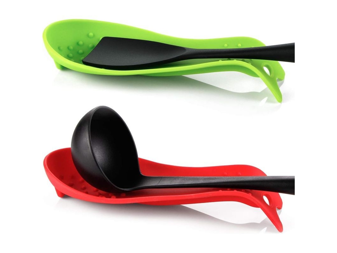 Portavasos De Silicona Para Cocina, 2 Piezas (rojo-verde), Antideslizante Con Agujero Para Colgar