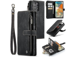 Capa Para Celular Caseme C30 Multifuncional Com Zíper E Compartimentos Para A23