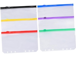 Conjunto De 6 Sacos Organizadores Transparentes Para Arquivos, Ideais Para Escritório E Escola Gokoco