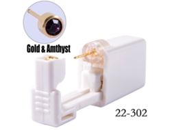 Piercing De Orelha, Descartáveis ​​para Perfuração Da Orelha, Com Brincos De Aço Inoxidável Dourado De 4 Mm, 1 Par (roxo Escuro) Spqment
