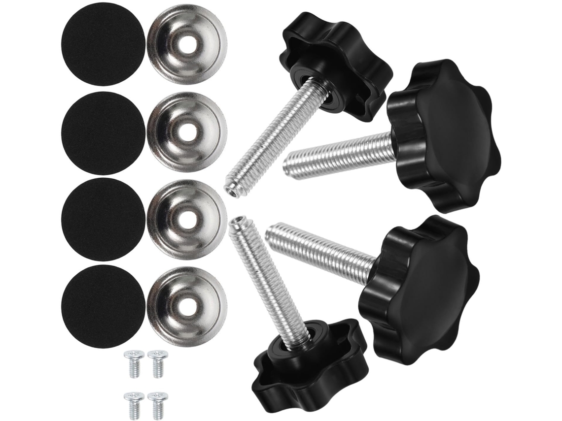 Conjunto De 4 Parafusos Alasum M8 Com Arruelas, Resistentes Ao Desgaste, Design Ergonômico, Fabricados Em Plástico E