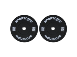 Conjunto de 2 Discos de 20 kg com encaixe de Ø5 cm, pretos VELTUS TRADE