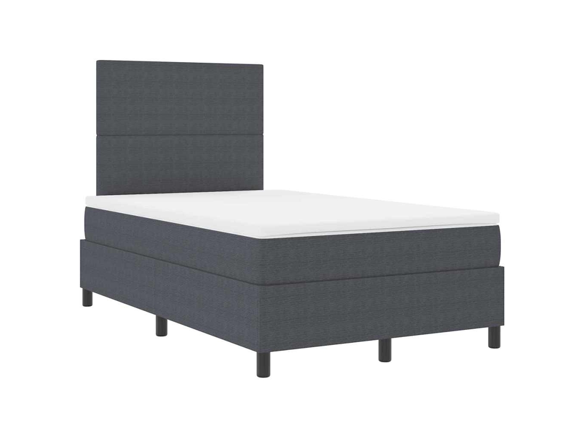 Cama Box Spring Led Cinza Escuro e Branco MAISON EXCLUSIVE 120x190 cm