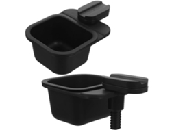 Conjunto De 2 Lixeiras De Mesa Suspensas Em Abs Preto, Com Clipe, Fáceis De Limpar, Capacidade Média