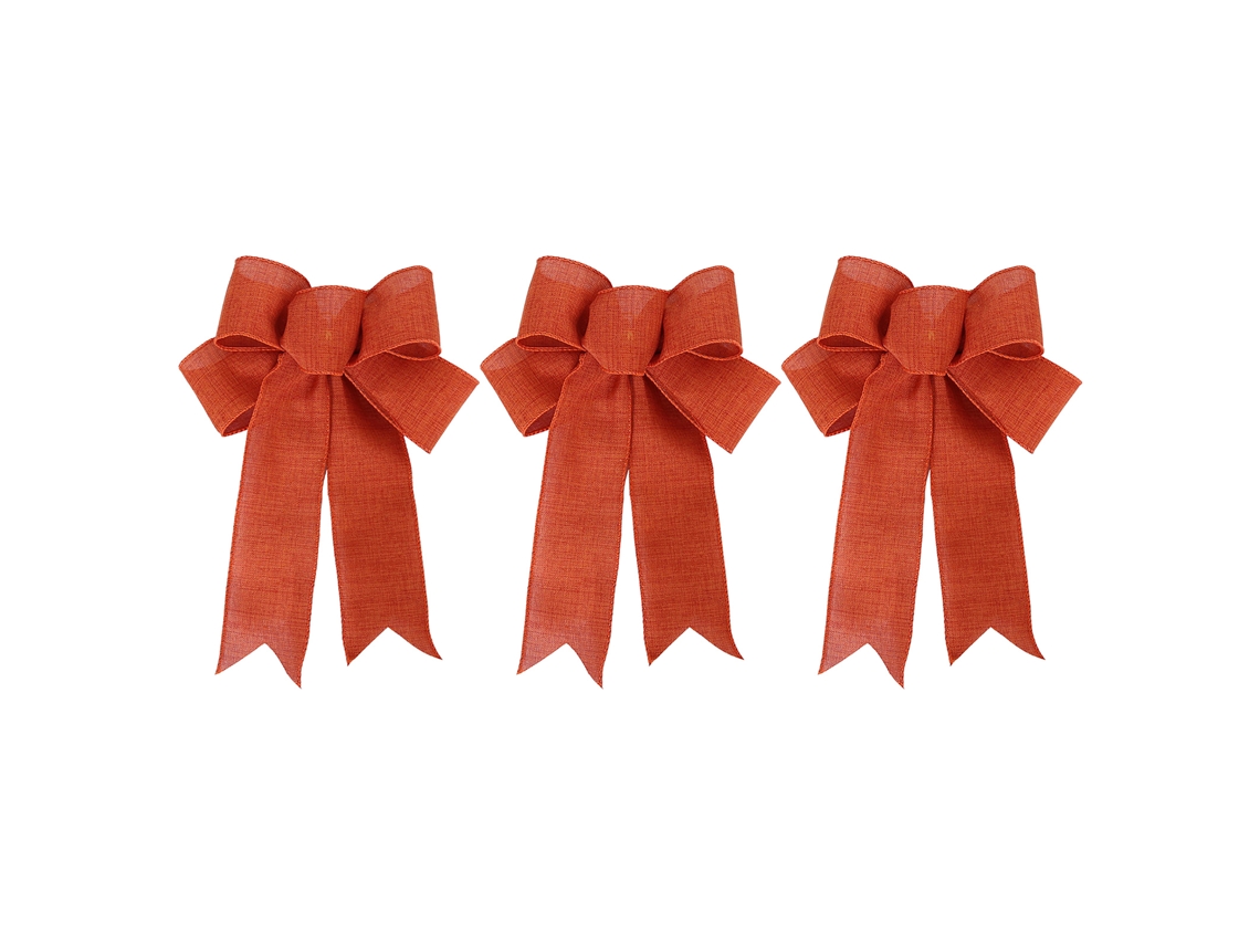 Laços de Decoração de Natal para Guirlanda, Árvore e Interior de Casa LAXISCREED (3 Peças)