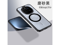 Capa Transparente Magnética Para Celular Com Proteção Total E Airbag Contra Impactos.preto Fosco ímã Forte, Honor X60 Pro