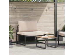 Vidaxl Conjunto De Sofá De Jardim 2 Unid. Cinzento-acastanhado Aço