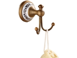 Ganchos De Latão Para Roupão, Antigo Roupas, Montados Na Parede Com