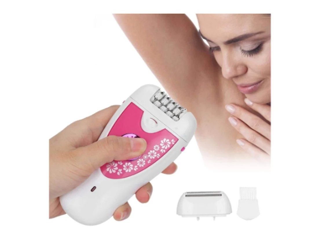 Máquina de Depilação Feminina Portátil Sem Dor Máquina de Depilação Feminina Depiladora Corporal Rosa DIGITALLAB
