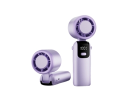 Laxiscreed Mini Ventilador De Mão S17 Usb, Silencioso, Portátil, Bateria De Longa Duração E Display Digital