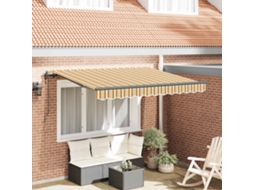 Vidaxl Toldo Retrátil Amarelo 300 X 200 Cm Tecido