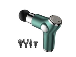 Pistola de Massagem Profunda para Tecidos, Massageador de Impacto Portátil, Massageador Muscular Brilvibera (b, Verde)