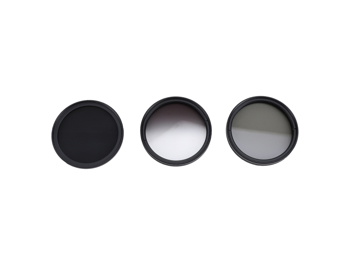 Kit De Filtros Para Cámara 3 En 1 Nd8 Cpl Gnd Filtro Neutral Densidad Polarizador Circular Gradado 55mm