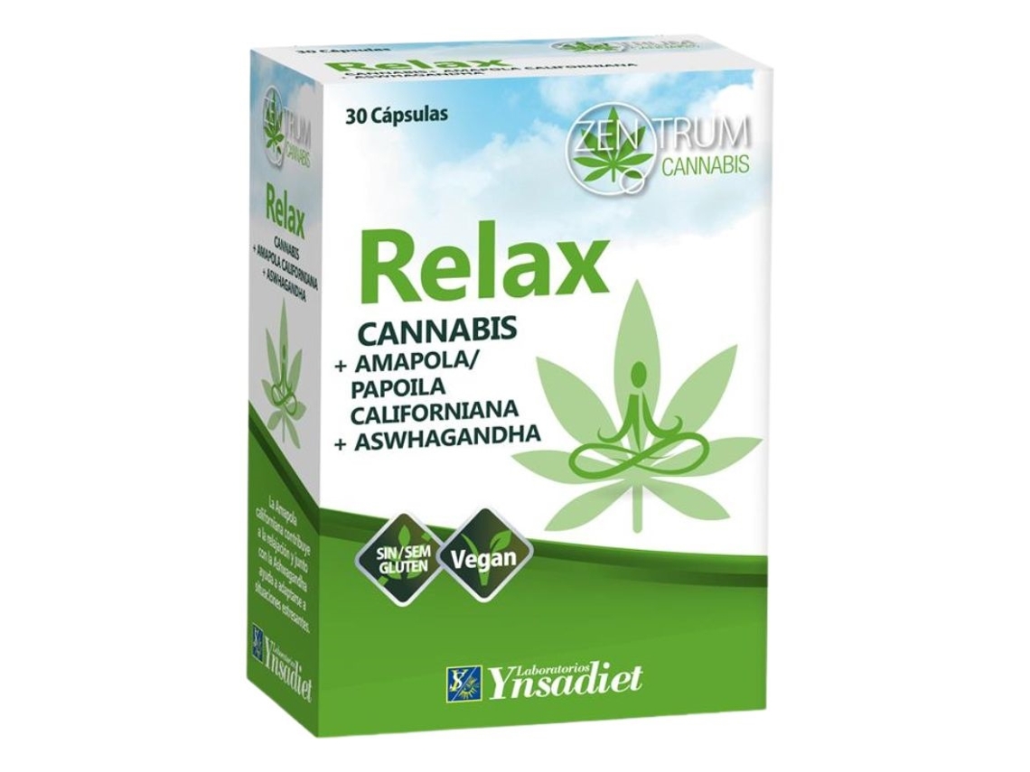 Zentrum Cannabis Relax Sem Glúten 30 Cápsulas YNSADIET