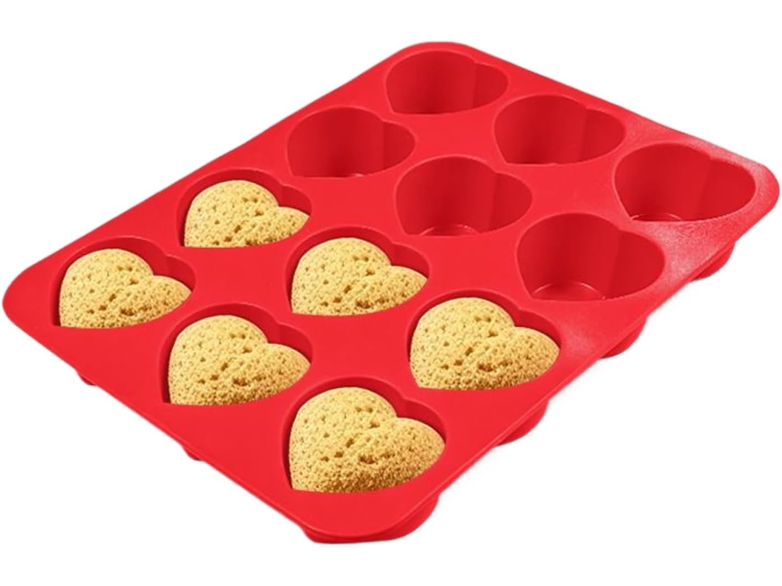 Forma De Silicone Biscoitos Com 12 Compartimentos - Própria Micro-ondas