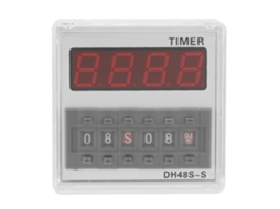 Relé temporizador digital DH48S S 220V com base de plugue branca