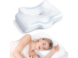 Almofada Cervical Osteo, Almofadas De Espuma Viscoelástica Inodora Com Design Vazado E Capa Refrescante, Almofada Ortopédica Ajustável Para Cama