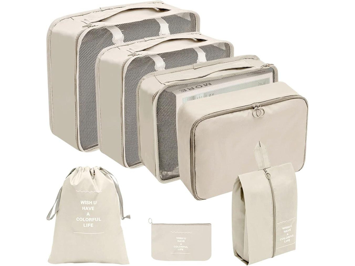 Organizador de Mala, 7 Peças, Bolsas para Viagem BRILVIBERA