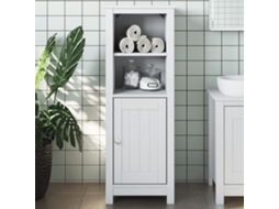 Vidaxl Móvel De Casa De Banho Berg 40x34x110 Cm Pinho Maciço Branco