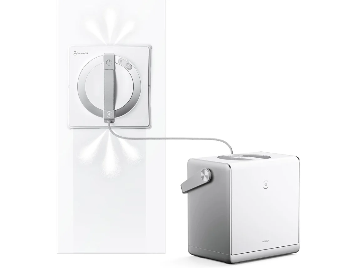 Robot Limpa Vidros Ecovacs W2s Omni, 8000pa, Com Estação Multifunções 6 Em 1, Truedge, Spray Triplo, Navegação Win-slam 4.0, Sistema Anti-queda