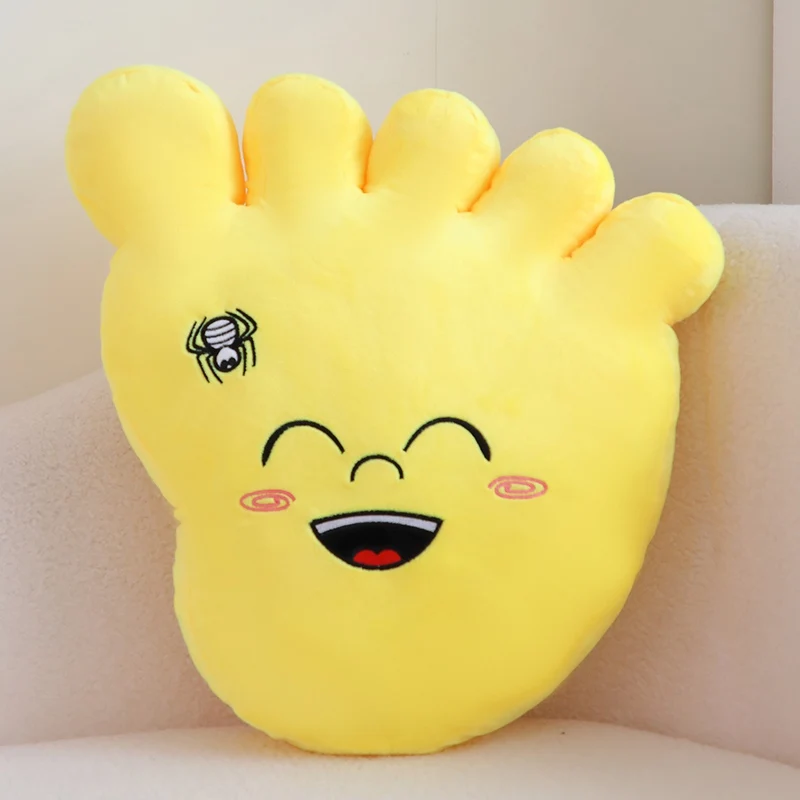 Almofada com Estampa de Pegada de Adulto, Almofada para Sofá, Almofada Criativa MDUG (amarelo, 50cm)
