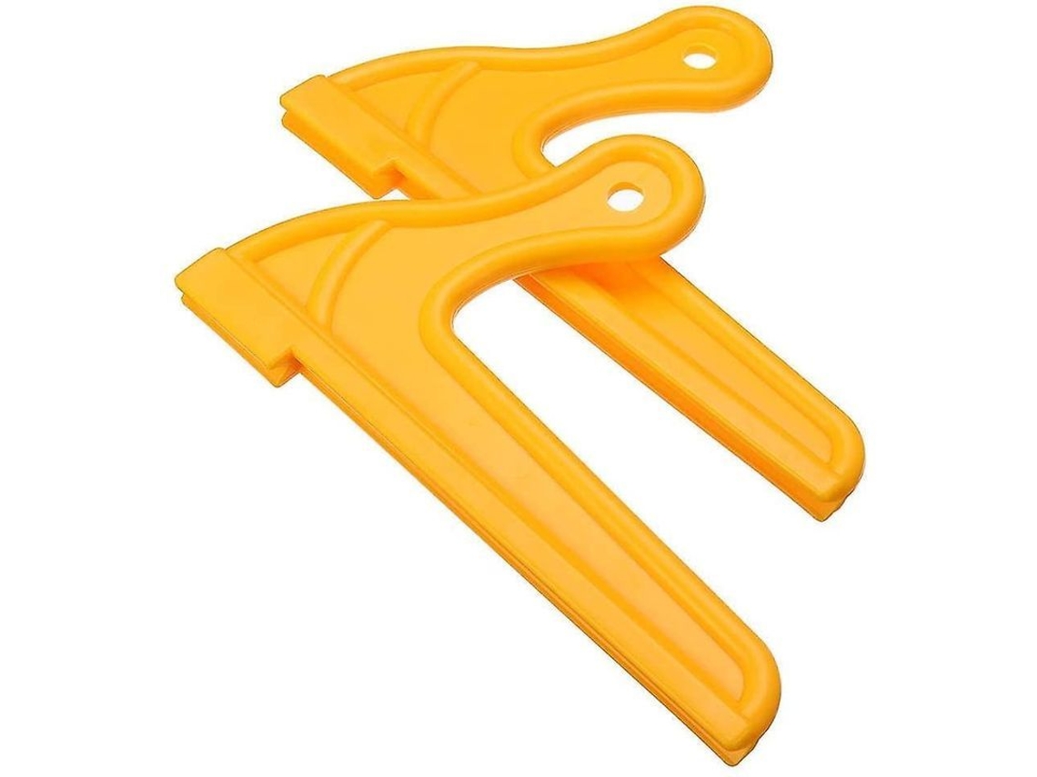 2 Pack Pushers Sierra De Madera Portátiles V Para Madera Mesa Hoja De Trabajo Abs Amarelo 20.5x13cm