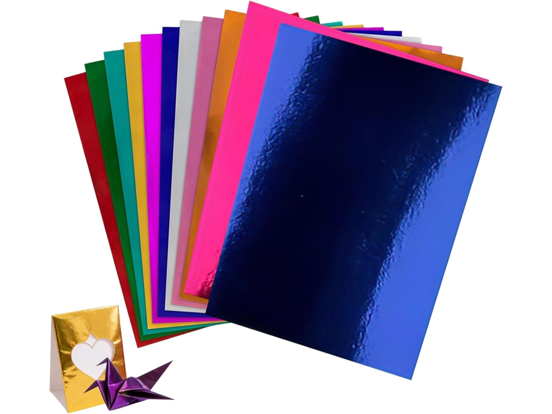 50 Folhas Coloridas Com Glitter, 3 X 30, 5 Cm, Papel., Cartolina Com Efeito Folha De Alumínio, 20, Brilhante
