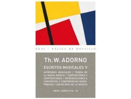 ZEBLAZE - Livro Escritos Musicales V de Theodor W. Adorno Livro Escritos Musicales V de Theodor W. Adorno