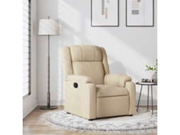 Poltrona de Sala HARLANV1 com elétrico em veludo cor creme