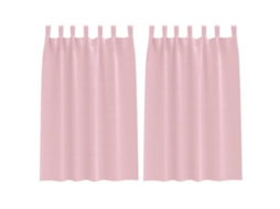 Maison Exclusive - Cortinas Blackout Com Argolas 2 Pcs Rosa Bebé 175 X 140 Cm