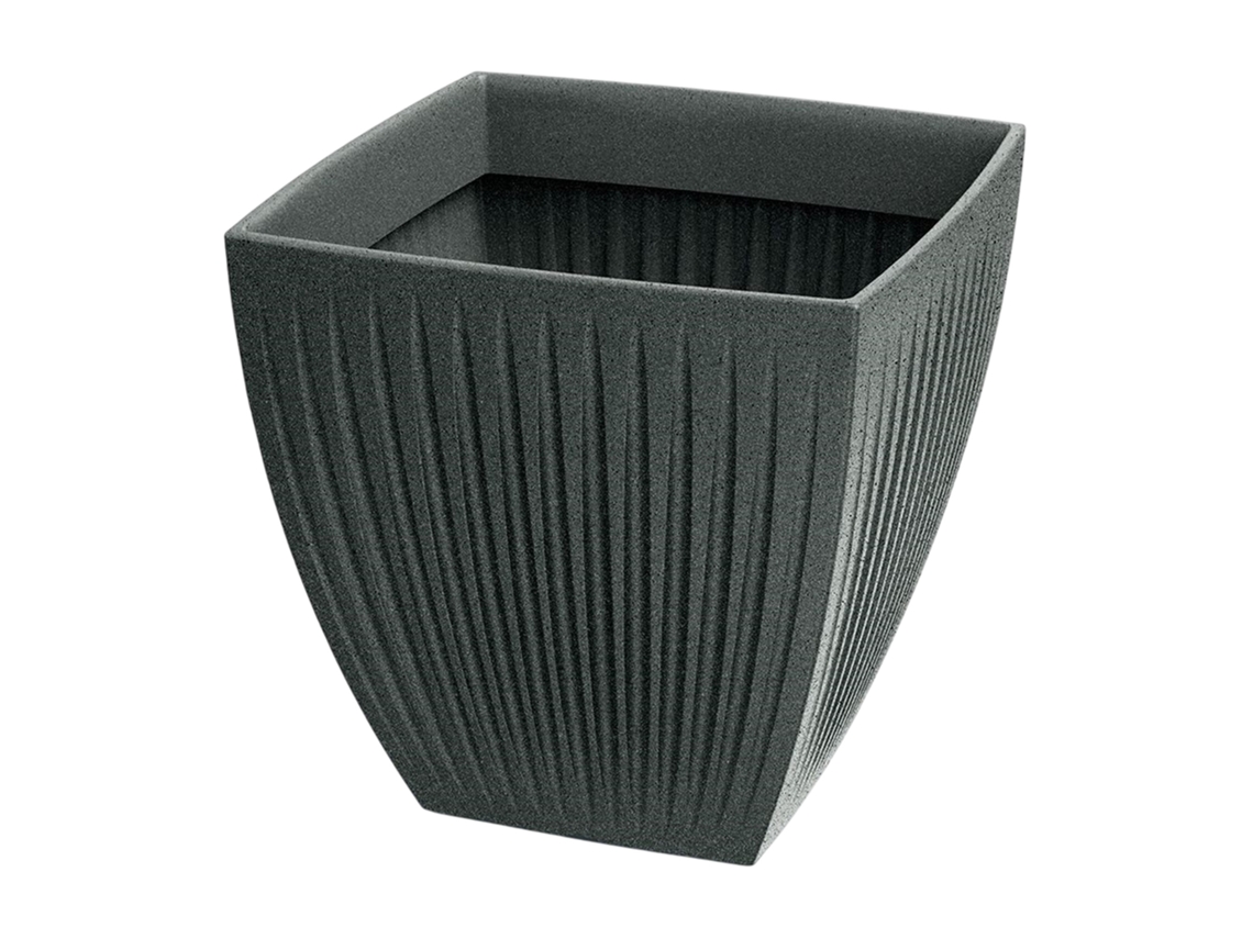 Vaso Latia Square Midl Ø48x48 Granito Grafite Prosperplast