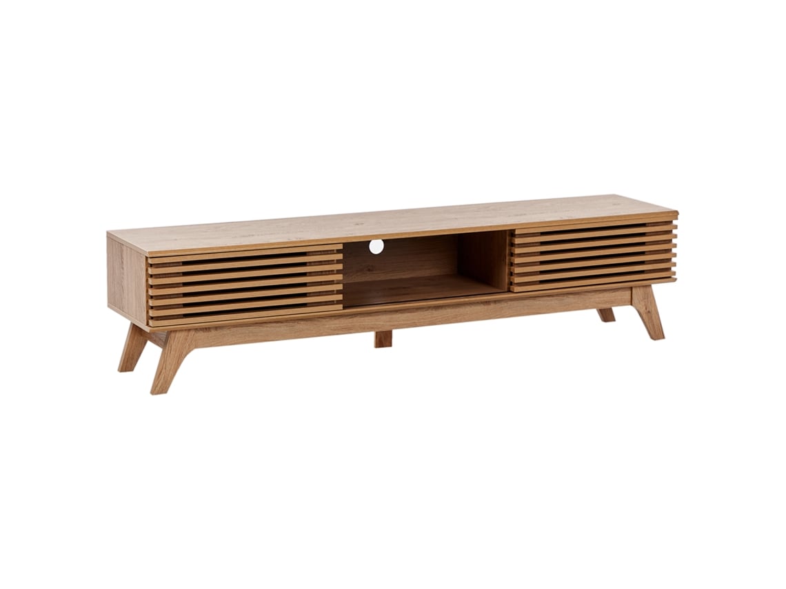 Mueble Tv Beliani Toledo De Tablero De Partículas Marrón 180x40x44