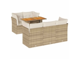 Garden Sofa Set, Garden Sofa Sets Vidaxl Bege Rattan / Vime (n/a)