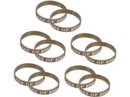 Conjunto Angooily com 10 pulseiras elásticas de silicone para festas temáticas, decoração de sala de aula, eventos e festivais.