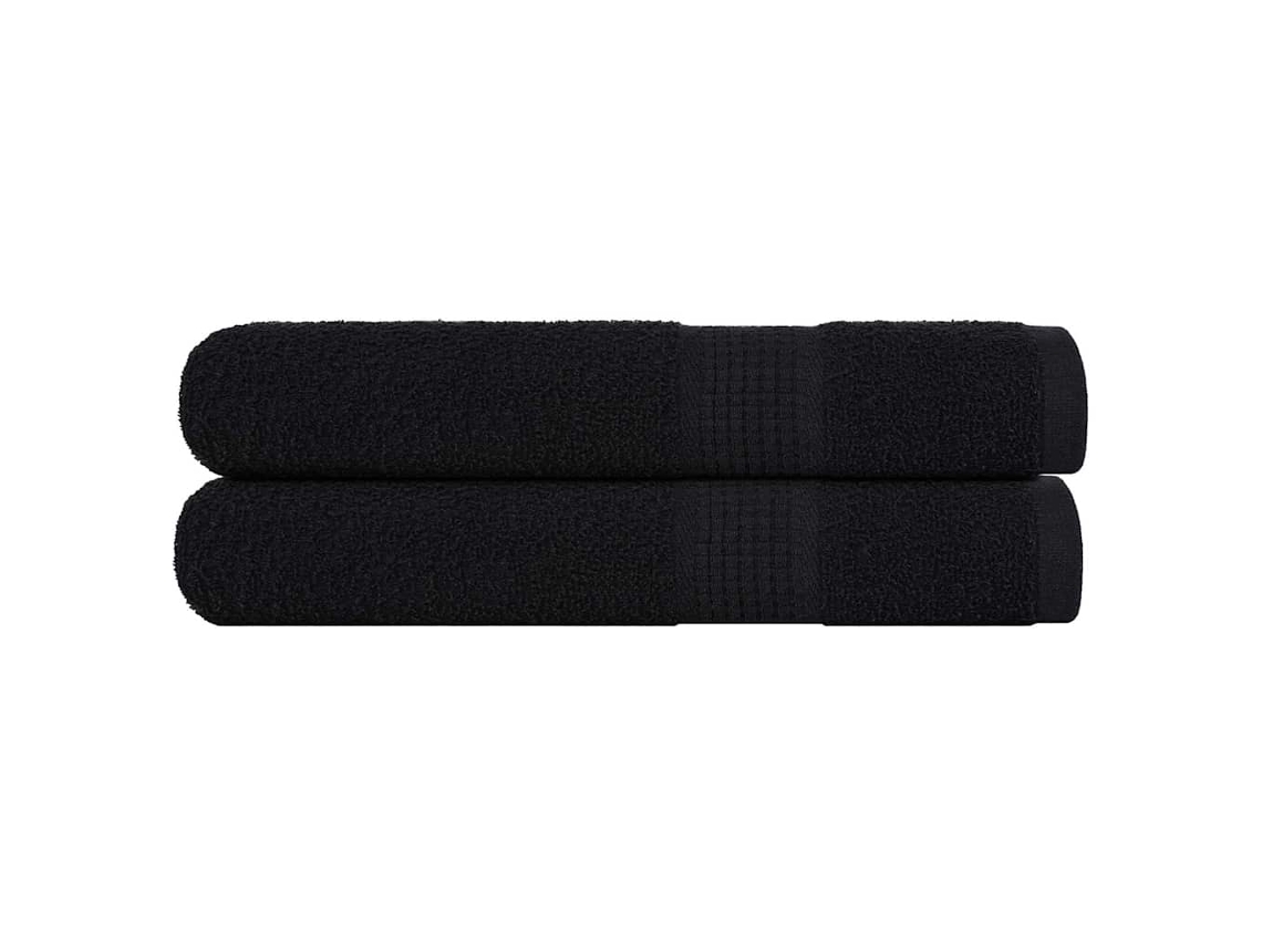 Vidaxl Toalhas Frogn 2 Pcs 100x200 Cm 360 G/m² Preto