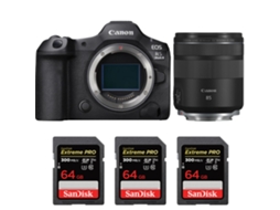 Eos R5 Mark Ii + Rf 85mm F/2 Macro Is Stm + 3 Sandisk 64gb Uhs ii 300mb/s + Ebook “20 Dicas para Fotos Que Impressionam” CANON