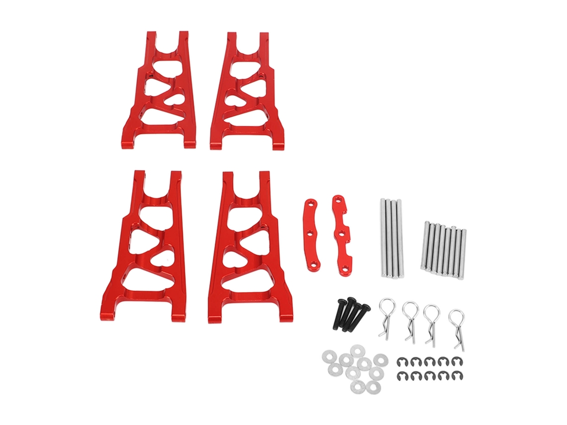 Braço Suspensão Dianteiro Traseiro Rc Alumínio Traxxas Slash 1/10 Vermelho