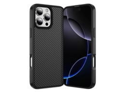 Capa De Celular Tpu Acrílica Com Textura De Fibra De Carbono E Toque De Pele