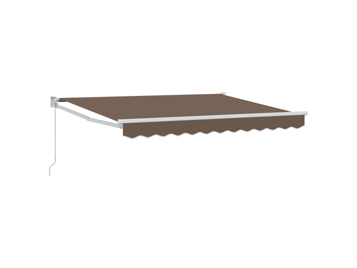 Conjunto 1 Toldo Externo Vidaxl Castanho-acinzentado Poliéster (3,5 X 2,5 M)