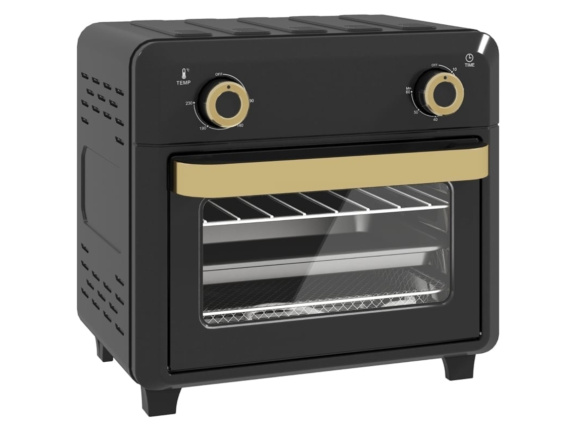 Mini Forno com Convecção, Fritura a Ar, 10L, preto, timer e luz SINI TECH STORE