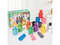 Bonecas De Encaixe Em Copos Brinquedo Montessori Para Crianças De 1 Ano 12 Cores Transparentes Hexinyigjly