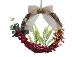 Guirlanda De Rotin Com Gancho Decoração Natal Outono Inverno