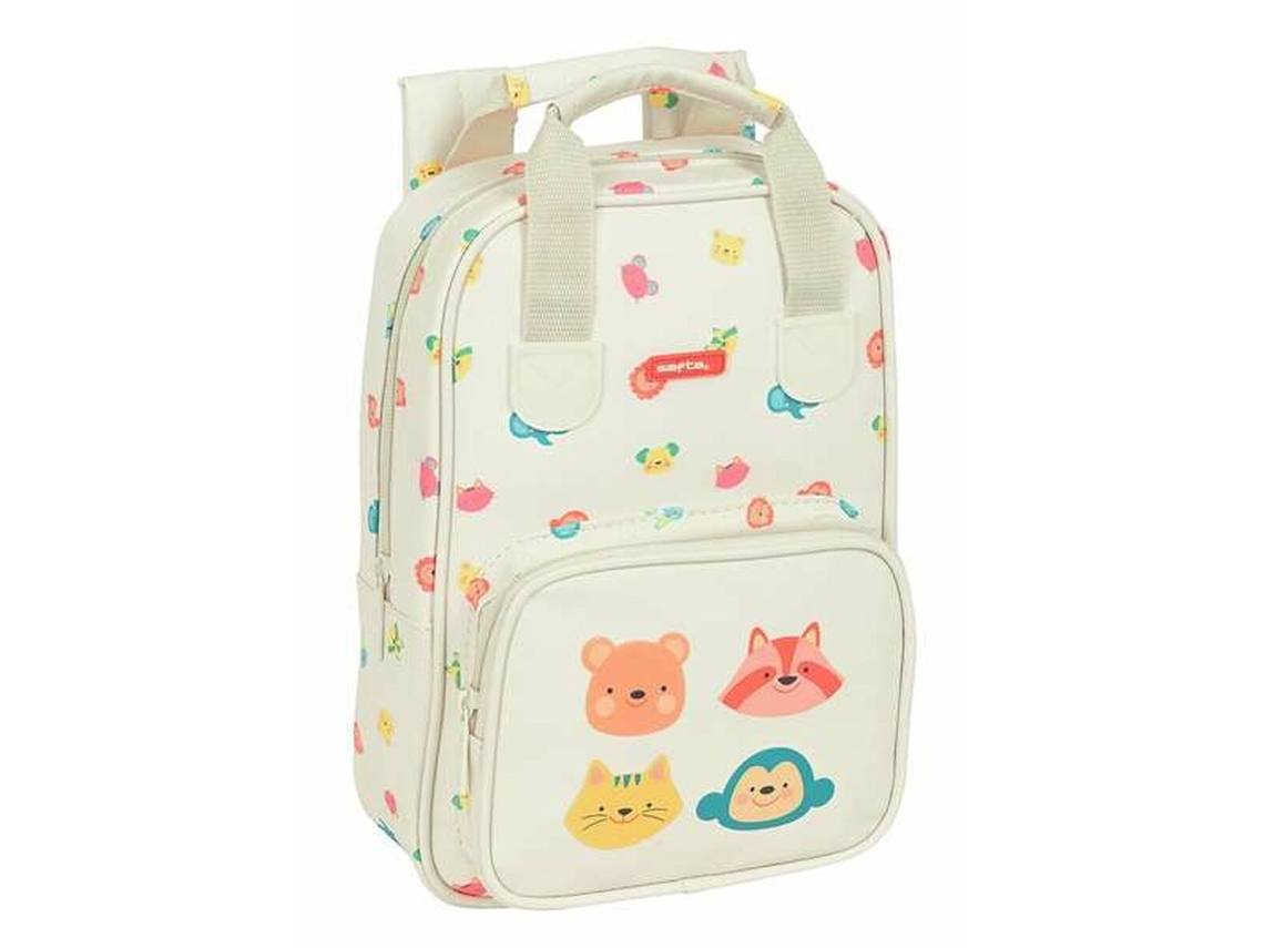 Mochila Infantil THE AVENGERS Animals Creme com Pegas