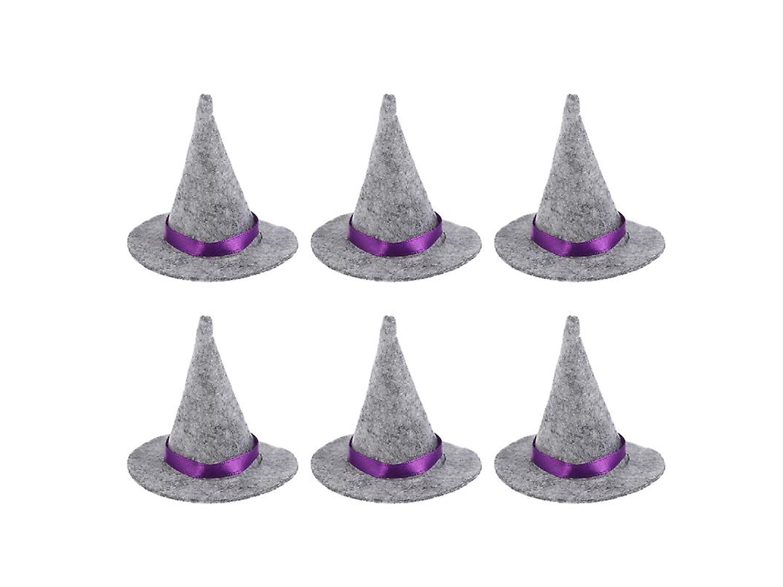 6 Peças de Mini Chapéus de Bruxa para Decorações de Halloween ALLINLESS