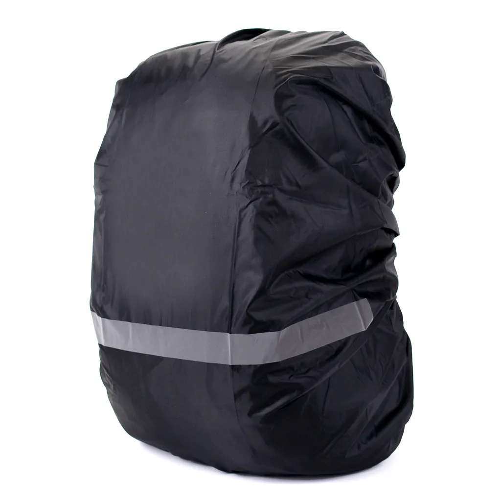 Capa De Chuva Para Mochilas Escolares(18, 70l), Capa De Chuva Impermeável Com Refletores Para Caminhadas, Camping E Ciclismo(preta, Tamanho P)