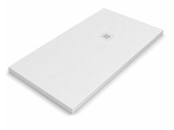Base De Chuveiro Ardesia 80x100 Cm Branco Grelha Branco